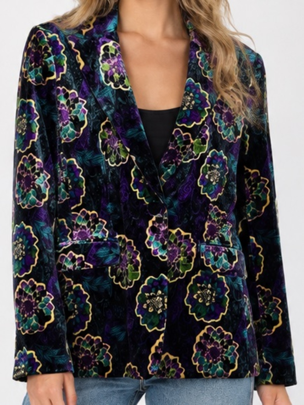 Tahari regencycore Victorian gothic Velvet Blazer jacket sz 8 Y2K bridgerton